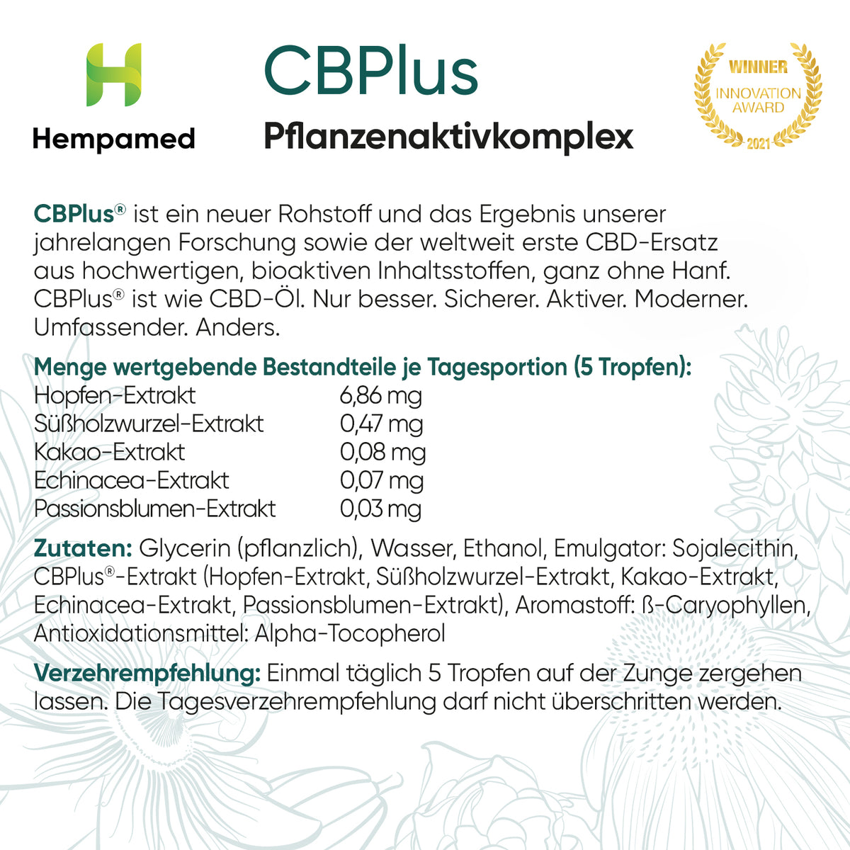 CBPlus - 500 mg Pflanzenaktivkomplex